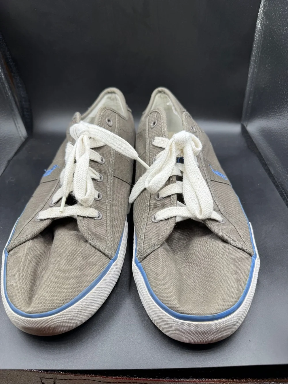 Polo by Ralph Lauren Gray Canvas Low-Top Sneakers